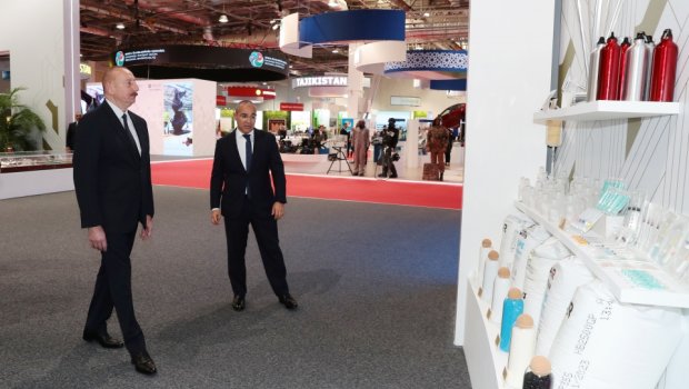 Prezidentə SPECA ölkələrinin sərgisi barədə məlumat verildi - YENİLƏNİB - FOTO/VİDEO