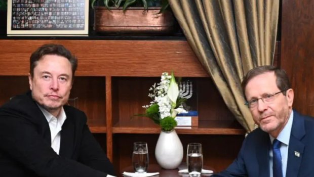 İlon Mask İsrail prezidenti ilə görüşdü - VİDEO
