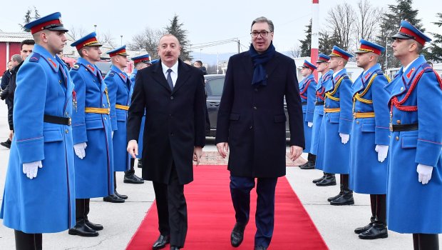 İlham Əliyevin Serbiyaya səfəri başa çatıb - FOTO