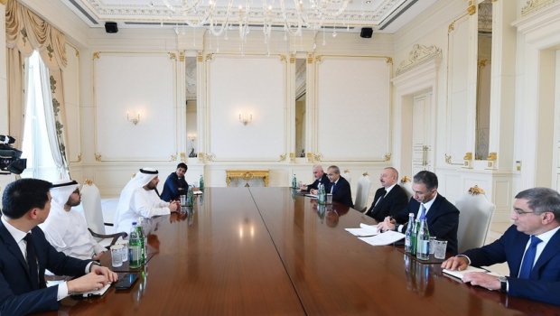 Prezident Birləşmiş Ərəb Əmirliklərinin investisiya nazirini qəbul edib - FOTO/VİDEO