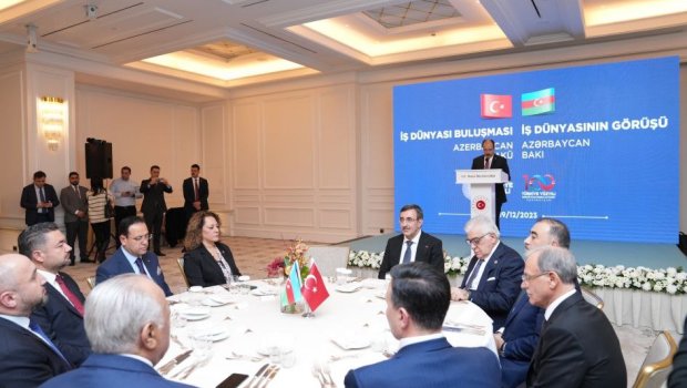 Bakıda Türkiyənin vitse-prezidentinin iştirakı ilə “İş dünyasının görüşü” adlı tədbir keçirilir - FOTO