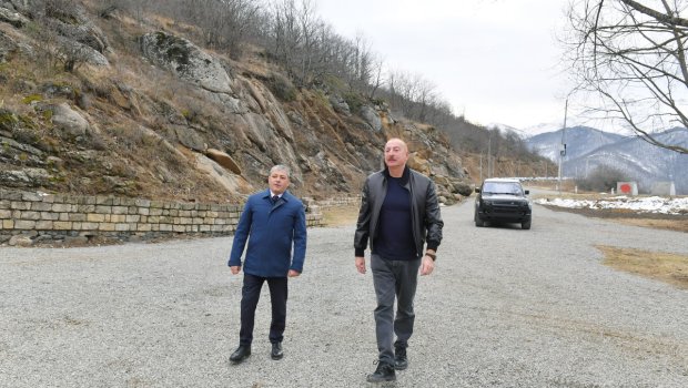 Prezident Şuşa rayonundakı “Saxsı” bulağında - FOTO/VİDEO