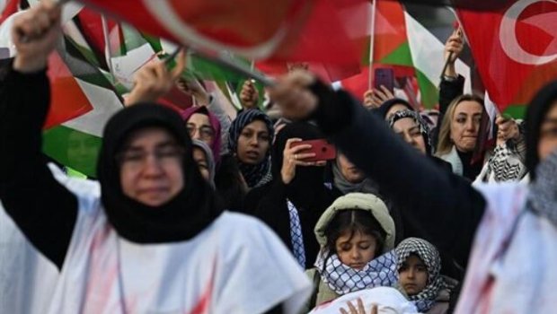 Türkiyədə 2024 Fələstinə dəstək aksiyası ilə BAŞLADI - VİDEO