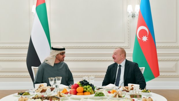 İlham Əliyevin adından BƏƏ liderinin şərəfinə rəsmi ziyafət verilib - FOTO