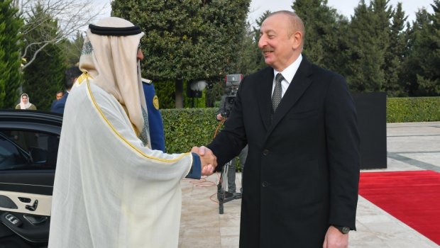 Birləşmiş Ərəb Əmirliklərinin Prezidentinin rəsmi qarşılanma mərasimi olub - FOTO/VİDEO