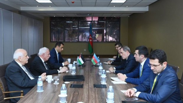 Ceyhun Bayramov fələstinli həmkarı ilə Qəzzadakı vəziyyəti müzakirə edib - FOTO