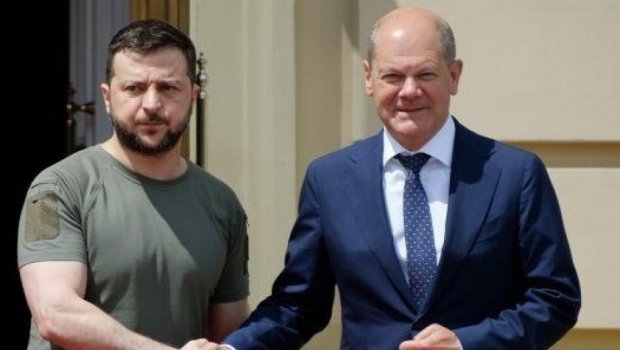 Zelenski Şoltsla Kiyevə Aİ-dən makromaliyyə yardımının göstərilməsinin zəruriliyini MÜZAKİRƏ ETDİ