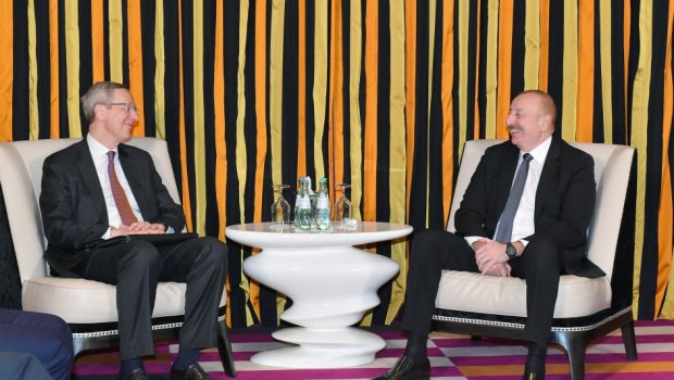 İlham Əliyev ilə Almaniyanın Şərqi Biznes Assosiasiyasının icraçı direktorunun görüşü olub - FOTO