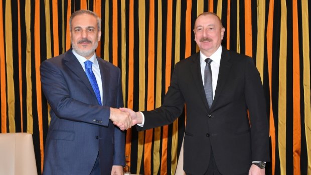 Prezident İlham Əliyevin Hakan Fidanla Münxendə görüşü olub - FOTO/VİDEO
