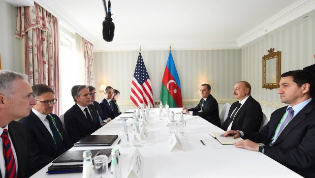 Münxendə İlham Əliyev ilə Antoni Blinkenin görüşü olub - FOTO/VİDEO