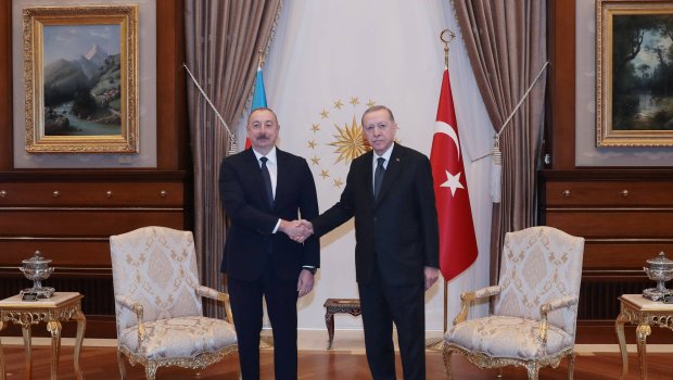 İlham Əliyevlə Ərdoğanın təkbətək görüşü BAŞA ÇATDI - FOTO/VİDEO