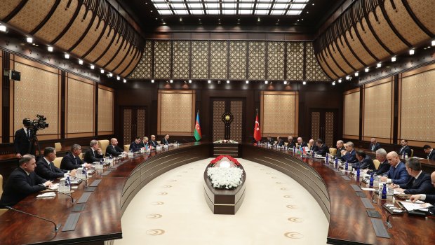 Azərbaycan və Türkiyə prezidentlərinin geniş tərkibdə görüşü KEÇİRİLİB - FOTO/VİDEO
