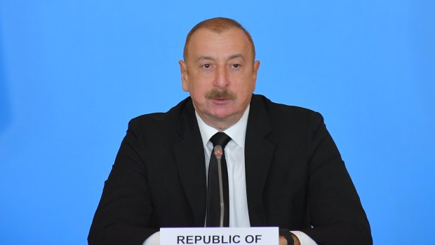 Prezident: “Hər il biz Xəzər dənizinin getdikcə daha da dayazlaşmasının şahidi oluruq” - VİDEO