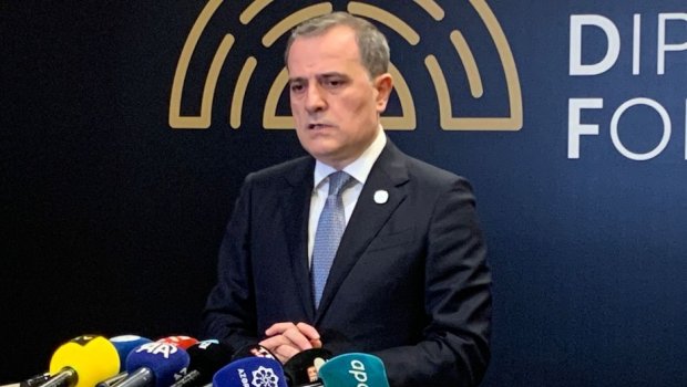 Ceyhun Bayramov Antalyada mediaya açıqlama verib