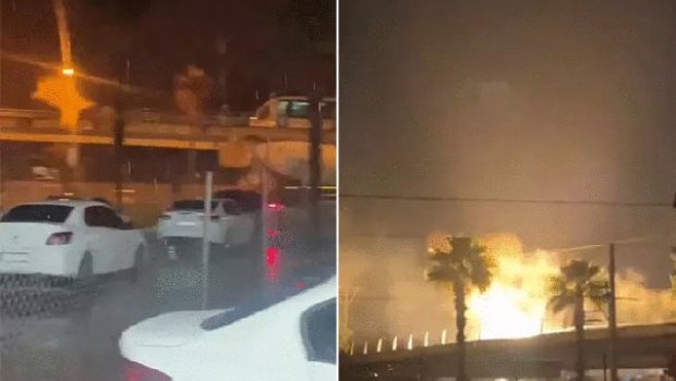 Antalyada tramvay xəttinə ildırım düşdü - VİDEO