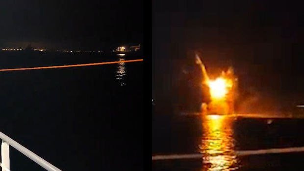 Ukrayna Rusiyanın hərbi katerini dronla məhv etdi - FOTO/VİDEO