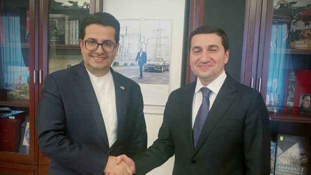 Hikmət Hacıyev iranlı səfirlə dövlətlərarası münasibətləri MÜZAKİRƏ EDİB - FOTO