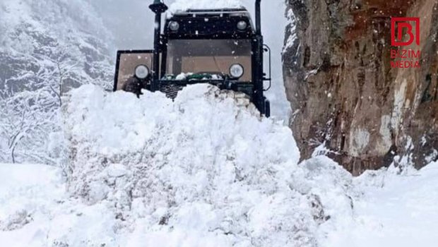 Quba-Xınalıq yolu qardan belə təmizlənir - FOTO/VİDEO