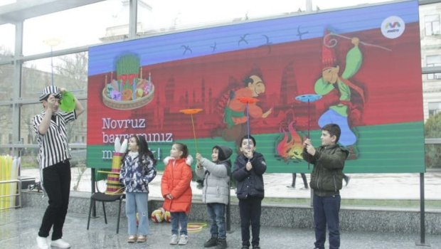 Bakı metrosunda Novruz şənliyi keçirilib - FOTO