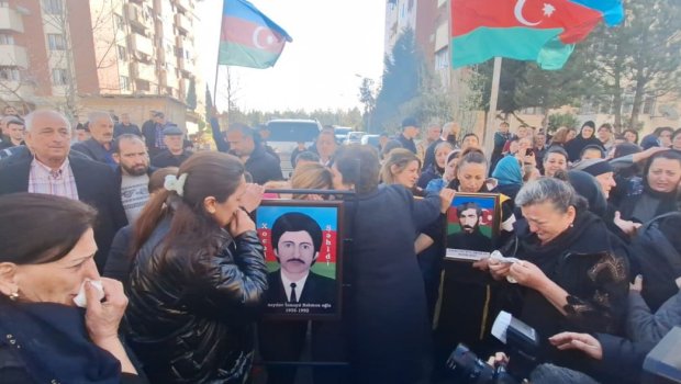Xocalıda qalıqları aşkarlanan 7 nəfərlə vida mərasimi keçirildi - FOTO/VİDEO