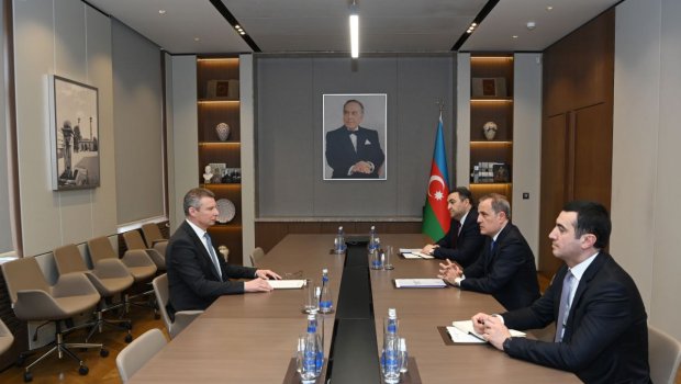 Nazir ukraynalı səfiri fəaliyyətinin başa çatması münasibətilə qəbul edib - FOTO 