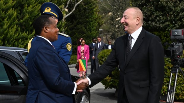 Konqo Prezidentinin Bakıda rəsmi qarşılanma mərasimi oldu - FOTO