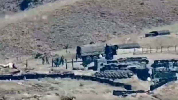 Ermənistan Azərbaycanla şərti sərhəddə dayaq məntəqələri qurur - ANBAAN VİDEO