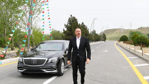 İlham Əliyev Qəbələ rayonuna getdi