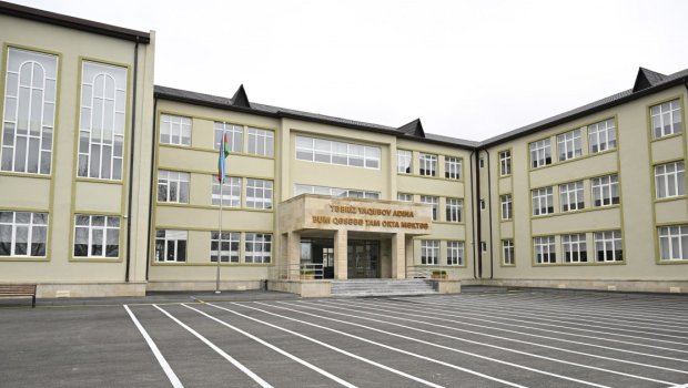 Qəbələdə 624 şagird yerlik yeni məktəb binası istifadəyə verildi