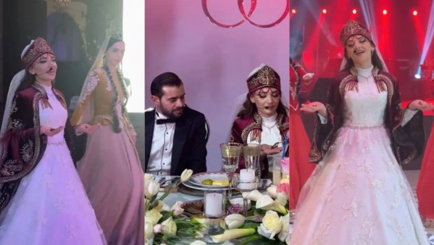 Xalq artistinin qızı öz toyunda mahnı oxudu – VİDEO 