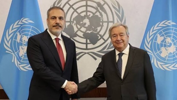 Hakan Fidan BMT baş katibi ilə Qəzzadakı son vəziyyəti MÜZAKİRƏ EDİB 