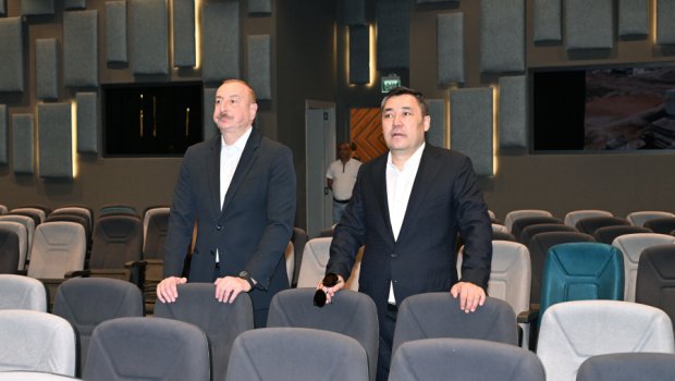 Azərbaycan və Qırğızıstan prezidentləri Ağdam Konfrans Mərkəzi ilə tanış olublar - FOTO/VİDEO