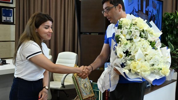 Nazir Avropa çempionu ilə görüşdü