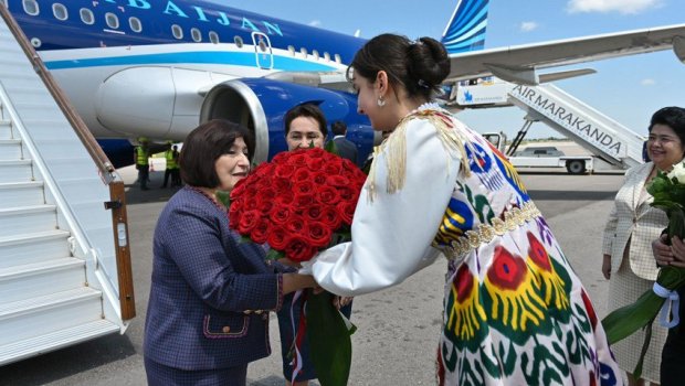 Sahibə Qafarova Özbəkistana getdi - Asiya Qadın Forumunda iştirak edəcək - FOTO