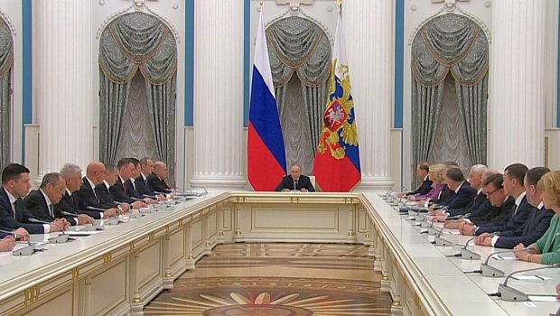 Putin Kremldə hökumətin yeni tərkibi ilə görüş KEÇİRİB - VİDEO 