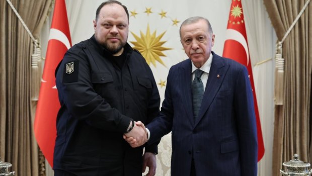 Ərdoğan Ankarada Ukrayna Ali Radasının sədrini qəbul edib