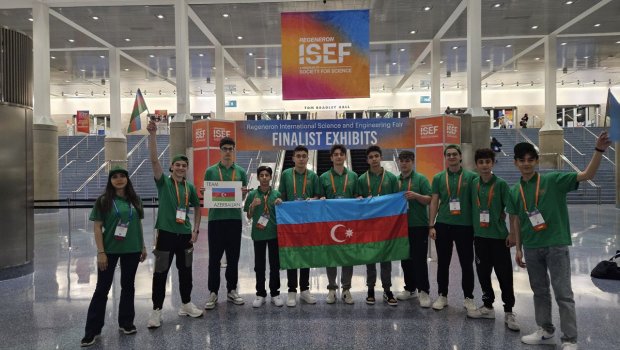 Məktəblilərimizin Beynəlxalq Elm və Mühəndislik Yarışmasında ilk medalı - FOTO