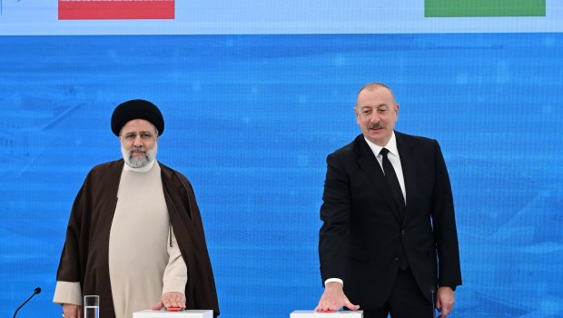 Azərbaycan və İran prezidentləri dövlət sərhədində açılış mərasimində iştirak ediblər - FOTO-VİDEO