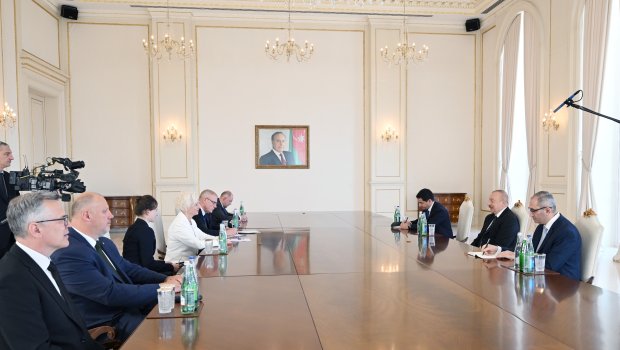 Prezident Latviya Seyminin sədrinin başçılıq etdiyi nümayəndə heyətini qəbul etdi – FOTO/VİDEO