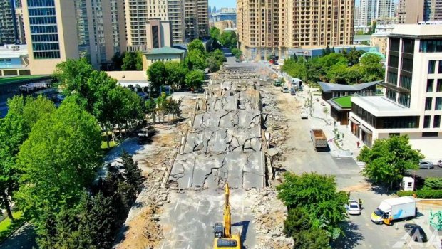 Cavanşir körpüsünün söküntüsü davam edir – FOTO/VİDEO  