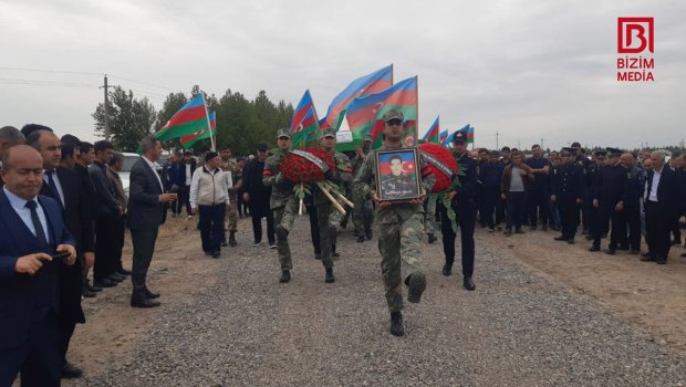 Şəhid Elburus İsaqov Biləsuvarda dəfn edildi - FOTO