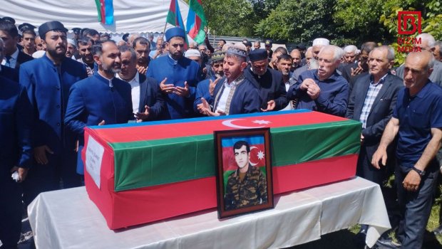 Şəhid Şöhrət Nuriyev Ucarda torpağa tapşırıldı - FOTO