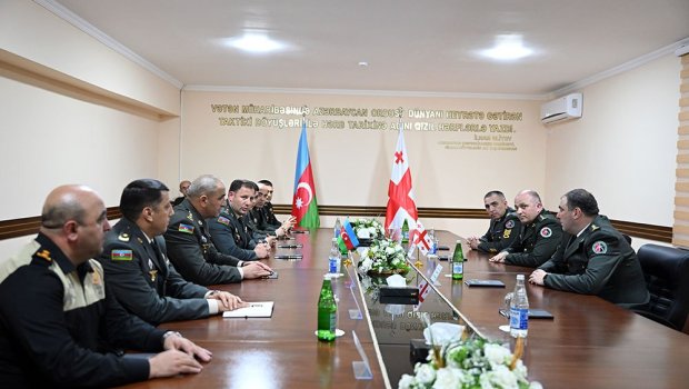 Gürcüstanın Hərbi Polis Departamentinin rəisi Azərbaycana səfər edib - FOTO