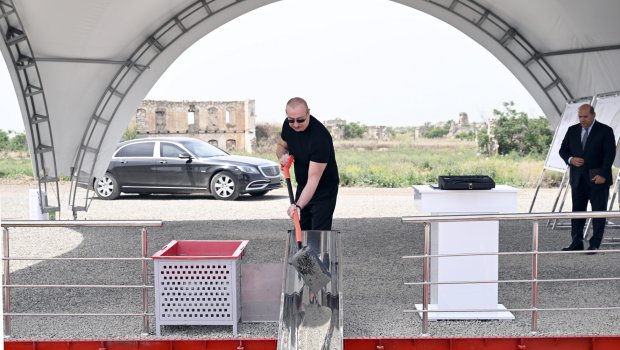 Ağdam rayonunun Güllücə kəndinin təməli qoyuldu - FOTO/VİDEO