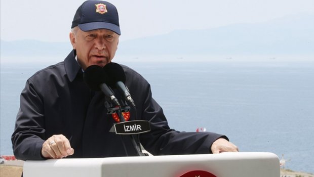 Ərdoğan İzmir vilayətində beynəlxalq hərbi təlimləri izlədi