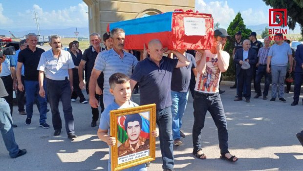 Birinci Qarabağ müharibəsi şəhidi İxtiyar Əkbərovun qalıqları Gəncədə dəfn olunub – FOTO