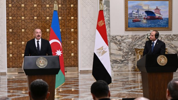 Azərbaycan və Misir prezidentlərinin mətbuata bəyanatları - FOTO/VİDEO 