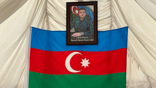 Şəhid mayorla vida mərasimi keçirilir