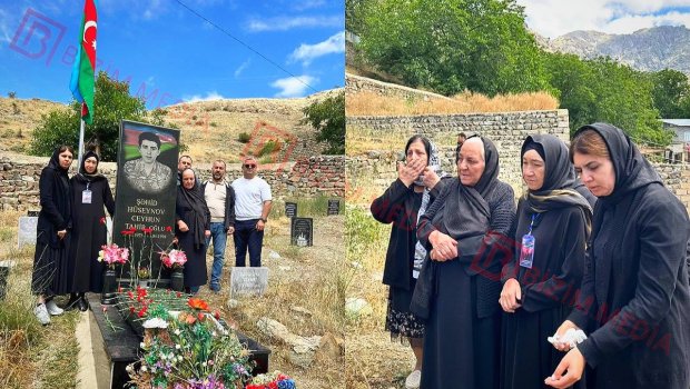 Şəhid anaları Ceyhun Hüseynovun məzarı başında – FOTO/VİDEO