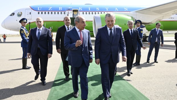 Özbəkistan Prezidenti Azərbaycana GƏLDİ - FOTO/VİDEO